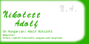 nikolett adolf business card